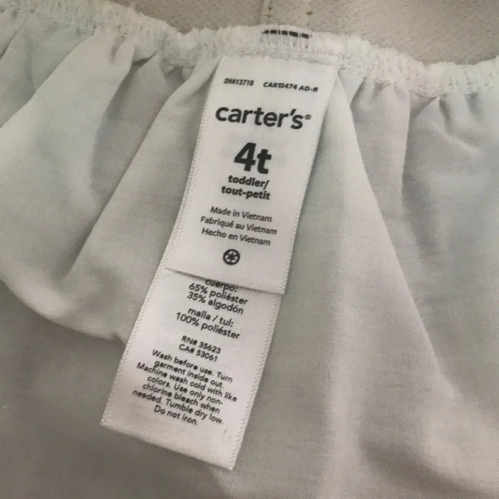 Carter's NWT gingham tutu skirt mint green girls 4T